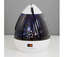 Ночник RISALUX-проектор 160931 LED USB от батареек 4ААА бело-черный 14х14х11 см 5091609