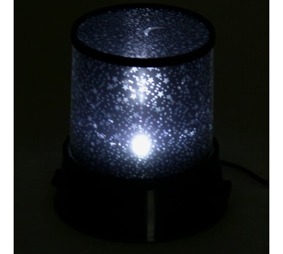 Ночник RISALUX-проектор Звёздное небо, 4 LED, USB, адаптер в комплекте или 4*ААА, пластик 1015170