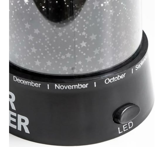 Ночник RISALUX-проектор Звёздное небо 4 LED, 12 см, DC5V, USB или 3*АА не в комплекте 473743