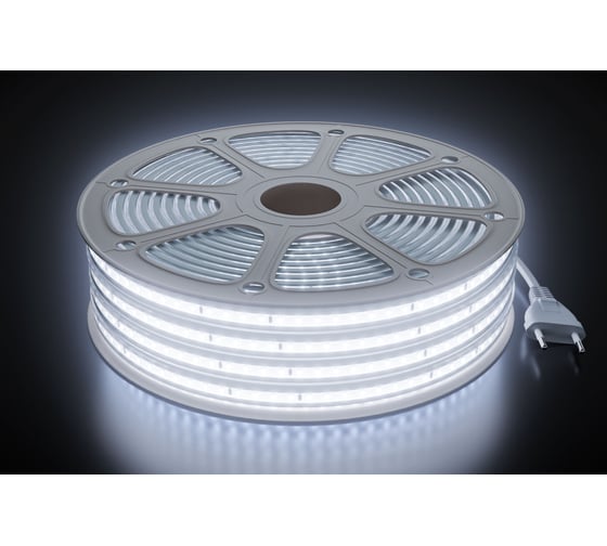 Комплект светодиодной ленты Apeyron 220В 10Вт/м, 600лм/м, 6500К, SMD2835, 120д/м, 13,5х7мм, 15м, IP6 10-145