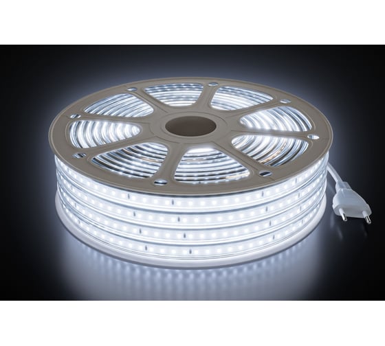 Комплект светодиодной ленты OGM 220В 6Вт/м, 400лм/м, 6500К, SMD2835, 120д/м, 15м, IP65 / SL-70