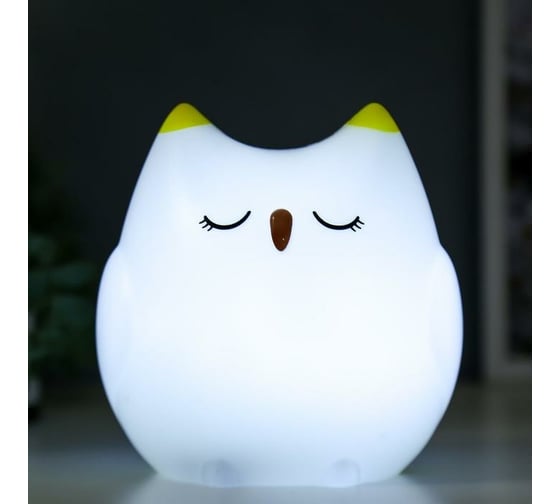 Ночник RISALUX Совушка LED от батареек 3хАА белый 11х13х16 см 5112586