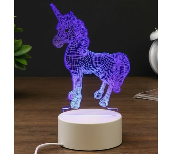 Светильник RISALUX "Единорог" LED RGB от сети 4438008 1