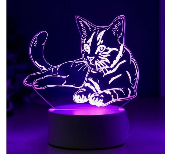 Светильник RISALUX "Кошечка" LED RGB от сети 4814571