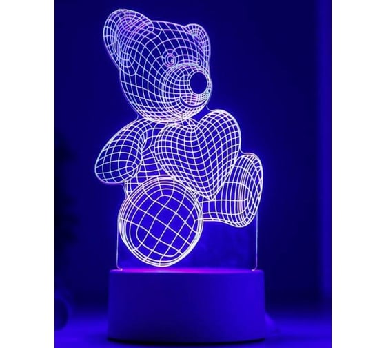 Светильник RISALUX "Мишутка" LED RGB от сети 9,5х10,5х20 см 4297015
