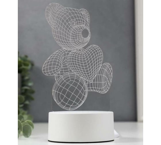 Светильник RISALUX "Мишутка" LED RGB от сети 9,5х10,5х20 см 4297015
