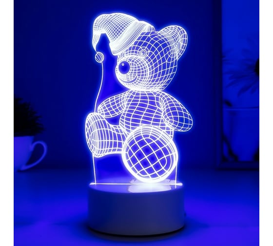 Светильник RISALUX "Мишка в шапке" LED RGB от сети 4814576