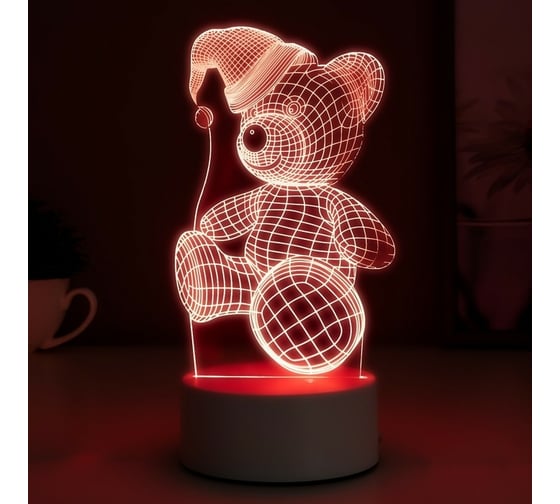 Светильник RISALUX "Мишка в шапке" LED RGB от сети 4814576