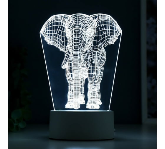 Светильник RISALUX "Слон" LED белый от сети 9,5х12,5х19см 3590498