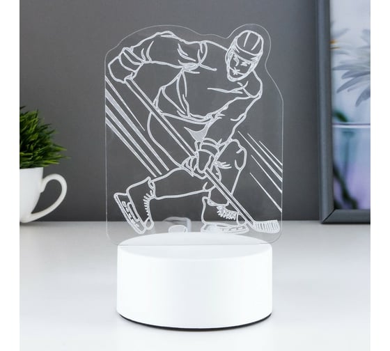 Светильник RISALUX "Хоккеист" LED RGB от сети 9,5х10,5х17 см 5074782