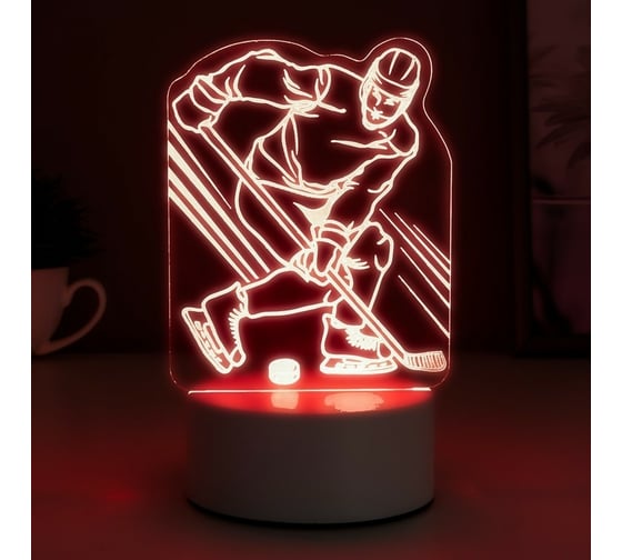 Светильник RISALUX "Хоккеист" LED RGB от сети 9,5х10,5х17 см 5074782