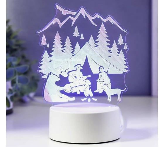 Светильник RISALUX "Туризм" LED RGB от сети 9,5х13х18 см 5074817