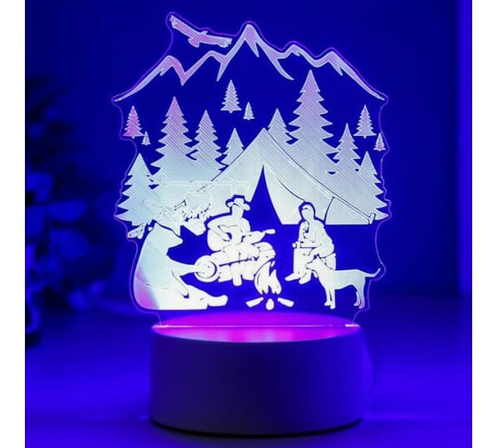 Светильник RISALUX "Туризм" LED RGB от сети 9,5х13х18 см 5074817