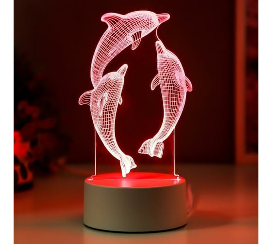 Светильник RISALUX Дельфины LED RGB от сети 4814588