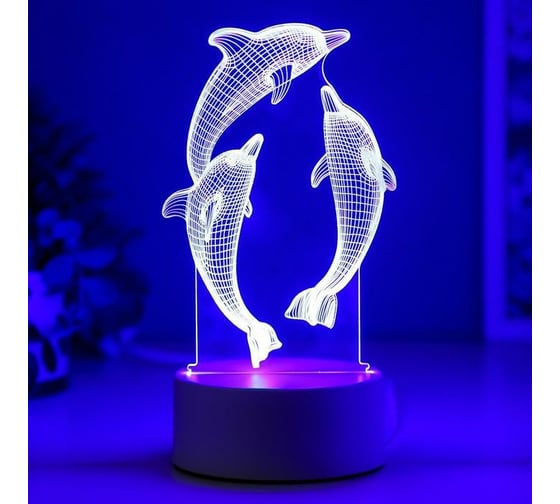Светильник RISALUX Дельфины LED RGB от сети 4814588