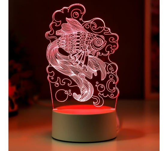Светильник RISALUX Карась LED RGB от сети 9,5х11х20 см 5074809