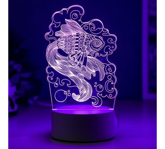 Светильник RISALUX Карась LED RGB от сети 9,5х11х20 см 5074809