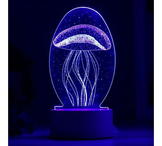 Светильник RISALUX Медуза LED RGB от сети 9,5х10х21,5 см 4297014