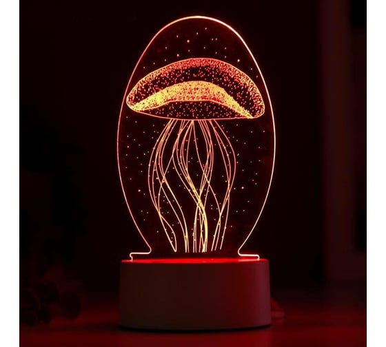 Светильник RISALUX Медуза LED RGB от сети 9,5х10х21,5 см 4297014