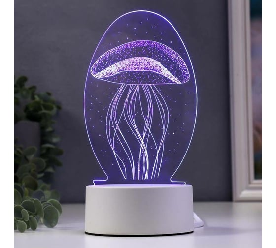 Светильник RISALUX Медуза LED RGB от сети 9,5х10х21,5 см 4297014