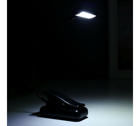Светильник RISALUX настольный 164301 LED от батареек 3ААА черный 7х4,5х31 см 5469665