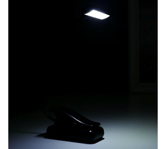 Светильник RISALUX настольный 164301 LED от батареек 3ААА черный 7х4,5х31 см 5469665