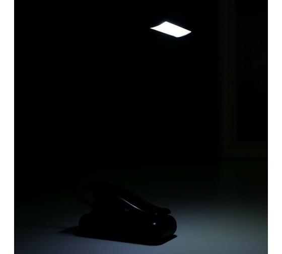 Светильник RISALUX настольный 164301 LED от батареек 3ААА черный 7х4,5х31 см 5469665