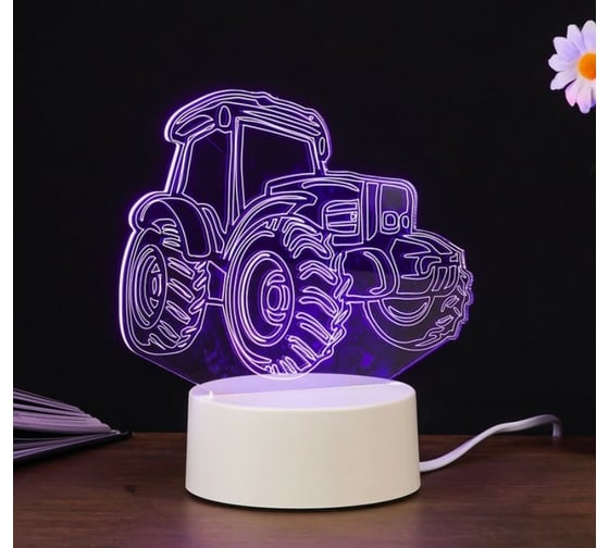 Светильник RISALUX Трактор LED белый от сети 9,5х16х17,5 см 3590503