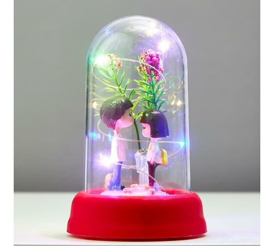 Ночник RISALUX Первая любовь LED от батареек 3ААА МИКС 8х8х13 см 5091646