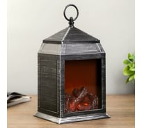 Ночник RISALUX настольный Камин с огнем МИКС 16х12х29 см 4327297