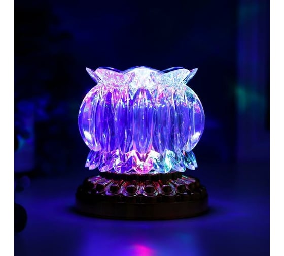 Ночник RISALUX "Цветок" LED от сети МИКС 11х11х11,7 см 5193483