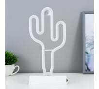 Ночник RISALUX пластик "Кактус" 3АА диодная лента МИКС 12,7х7,1х28 3483352