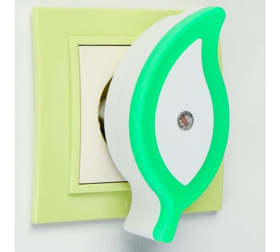 Ночник RISALUX пластик "Листок" LED МИКС 4,4х5х9,5 см 3737484