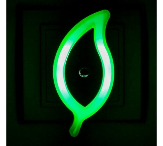 Ночник RISALUX пластик "Листок" LED МИКС 4,4х5х9,5 см 3737484