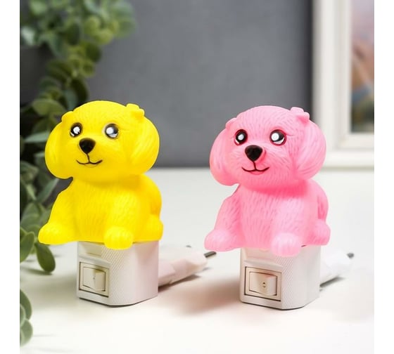 Ночник RISALUX "Собачка" LED МИКС 5,5х9х10 см 5353792