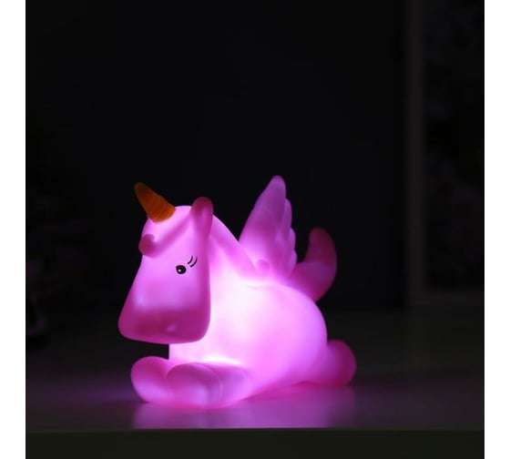 Ночник RISALUX "Единорожка" LED от батареек 3хLR44 МИКС 6,5х14,8х10,5 см 5136262