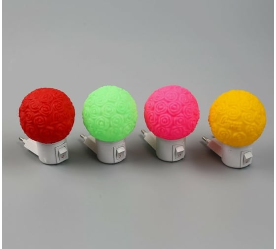 Ночник RISALUX "Букет" 1Вт МИКС 6,5х5,5х8,5 см. 4336248