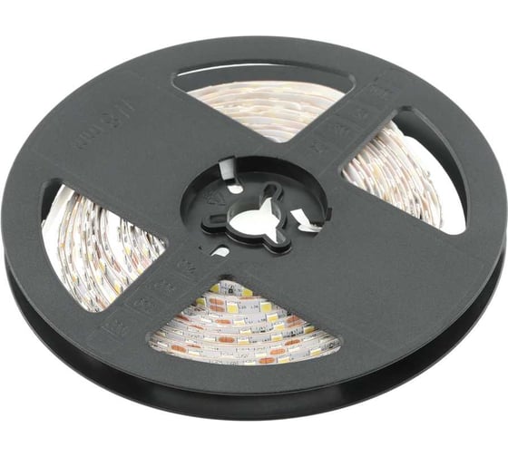 Лента светодиодная GTV FLASH 2835, 600 LED, 12V,IP20,60W,10 мм,5 м, 2 провода, цвет нейтральный белый LD-2835-600-20-NE4