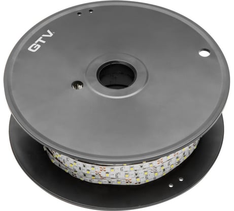 Лента светодиодная GTV FLASH 2835, 300 LED, 12V, IP20, 30W, 8 мм, 50 м, цвет нейтральный белый LD-2835-300-20-NE4P-50