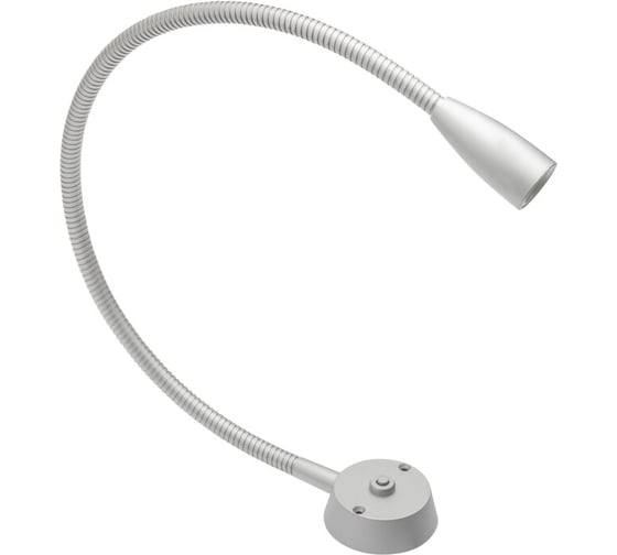 Светильник GTV LED BOSTON 2, кроватный, 12V, LED 1W, с выключателем, IP20, свет теплый белый, цвет алюминий LD-BOS1CBWB-53