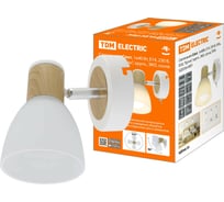 Светильник TDM ELECTRIC спот, 1х40Вт, Е14, 230 В, 50 Гц, IP20, Бутон, круглый, ЭКО, сосна SQ0356-0001