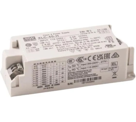 LED-драйвер Mean Well XLC-40-H AC-DC Т03757215