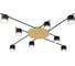 Светильник потолочный Ambrella Light /8 BK/GD черный/золото GX53/8 max 12W 870х870х95 FL51760 1
