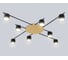 Светильник потолочный Ambrella Light /8 BK/GD черный/золото GX53/8 max 12W 870х870х95 FL51760 2