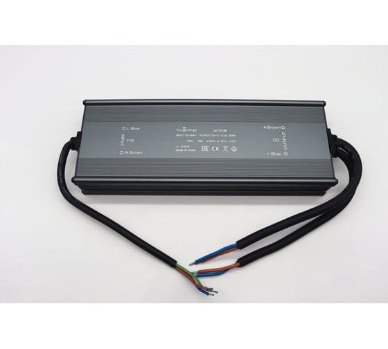Блок питания для светодиодной ленты truEnergy 24V 300W IP68 алюминий 265x90x36мм 17362