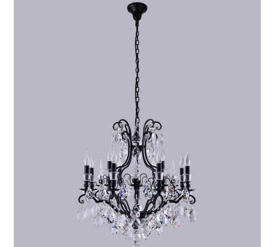 Подвесная люстра Crystal Lux Magnifico SP13 Black/Transparent