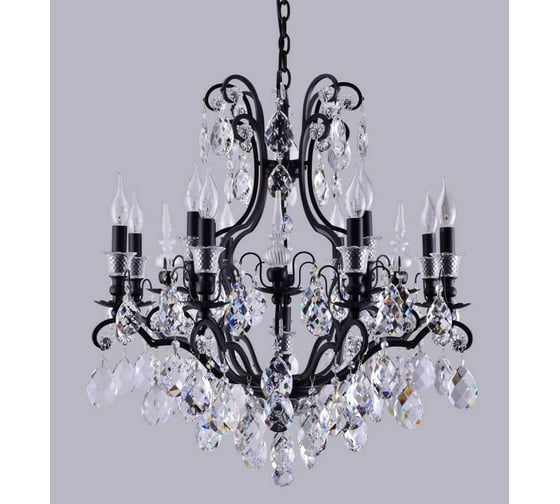 Подвесная люстра Crystal Lux Magnifico SP13 Black/Transparent