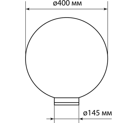 Рассеиватель шар TDM ELECTRIC ПММА 400 мм золотой (байонет 145 мм) SQ0321-0225