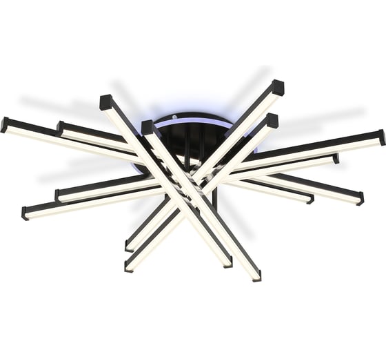 Светильник светодиодный потолочный Ambrella Light BK 119W черный 3000K-6400K+RGB 800х800х165 (ПДУ ИК) FL6276