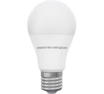 Светодиодная лампа TDM НЛ-LED-A60-12 Вт-230 В-6500 К-Е27, 60х108 мм, Народная SQ0340-1513